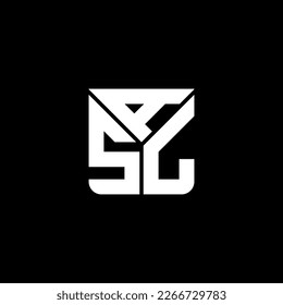 ASL letter logo creative design with vector graphic, ASL simple and modern logo.