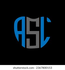 ASL letter logo creative design. ASL unique design.

