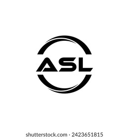 ASL Letter Logo Design, Inspiration für eine einzigartige Identität. Modernes Eleganz und kreatives Design. Markieren Sie Ihren Erfolg mit dem Markieren dieses Logos.