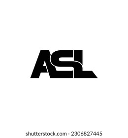 ASL-Buchstaben-Monogramm-Logo-Vektorgrafik