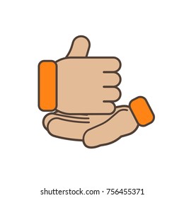 ASL. Sign language interpretation gesture word help