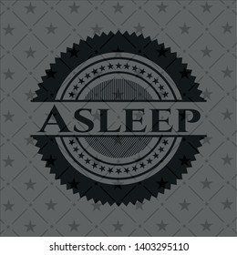 Asleep dark icon or emblem. Vector Illustration. Detailed.