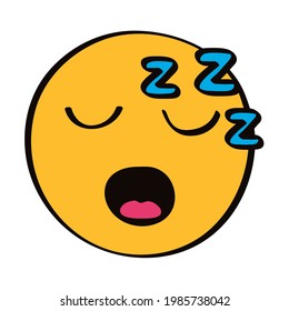asleep emoji face comic character