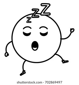 asleep emoticon face character icon