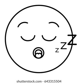 asleep face emoticon kawaii character