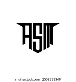 ASM letter logo design with white background in illustrator, vector logo modern alphabet font overlap style, calligraphy designs for logo, Poster, Invitation, etc.