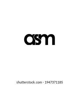 diseño de logotipo de monograma original de letra asm