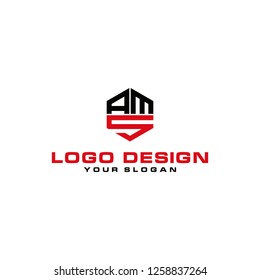 asm logo design , alphabet logo , geometric logo , 