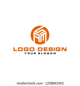 asm logo design , initial logo design , alphabet logo , circle logo