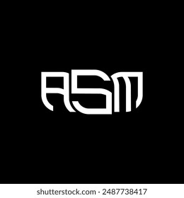 ASM logo design, ASM simple and modern logo. ASM luxurious alphabet design  
