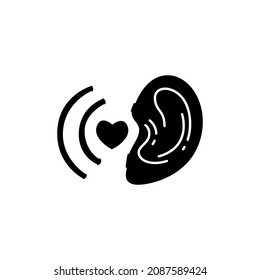 Asmr color line icon. Autonomous sensory meridian response, sound waves as a symbol of enjoying sounds, whisper and music. Sign for web page, mobile app, button, logo. Editable stroke.