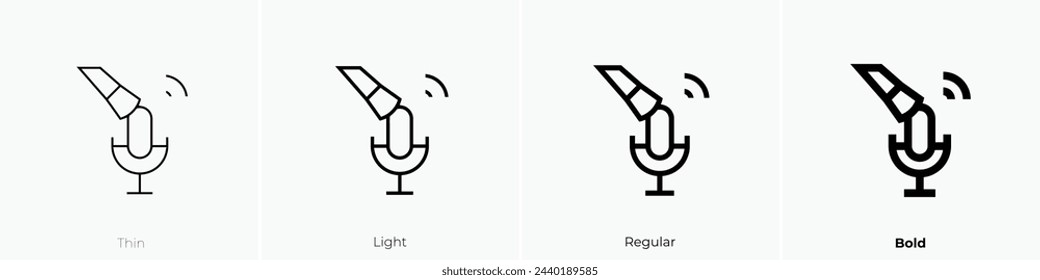 asmr icon. Thin, Light Regular And Bold style design isolated on white background