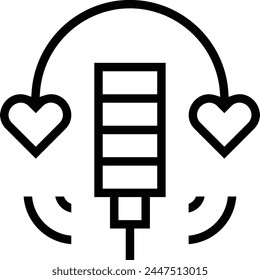 asmr icon. Thin linear style design isolated on white background