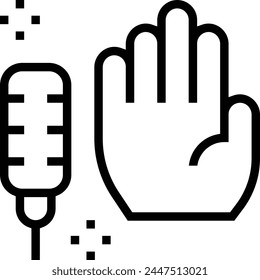 asmr icon. Thin linear style design isolated on white background