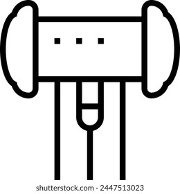 asmr icon. Thin linear style design isolated on white background