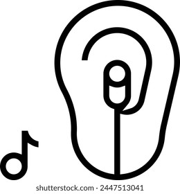 asmr icon. Thin linear style design isolated on white background