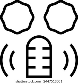 asmr icon. Thin linear style design isolated on white background