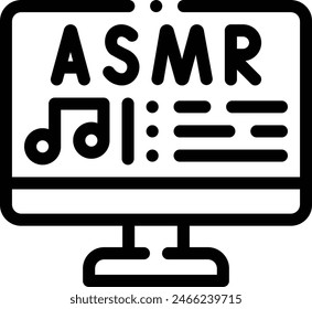 asmr icon. Thin Linear Style Design Isolated On White Background