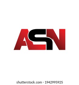 vector de diseño de logotipo de monograma de carta ASN