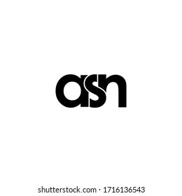 asn letter original monogram logo design