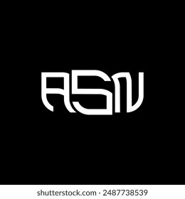 Diseño de logotipo de ASN, logotipo simple y moderno de ASN. Diseño de alfabeto de lujo ASN  