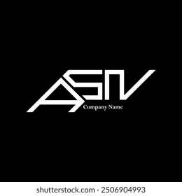 Diseño del logotipo de ASN, logotipo simple y moderno de ASN. Diseño de alfabeto lujoso de ASN  