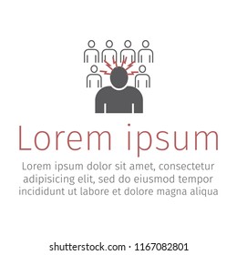 Asocial icon. Vector sign.