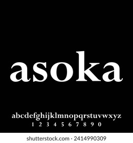 asoka, the elegant font alphabet
