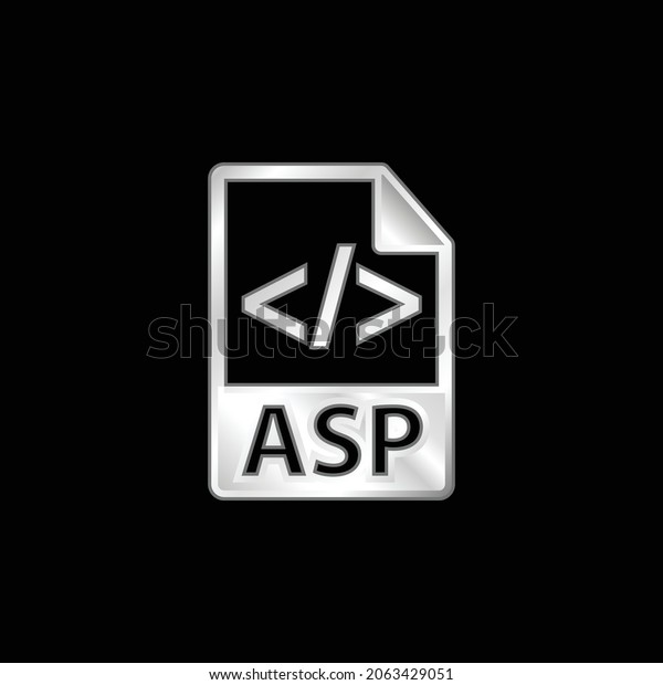 Asp File Format Symbol Silver Plated Stock Vector (Royalty Free ...