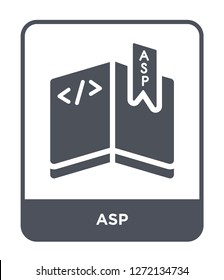 asp icon vector on white background, asp trendy filled icons from File type collection, asp simple element illustration