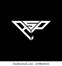 ASP letter logo creative design with vector graphic, ASP simple and modern logo in triangle shape.