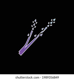 Asparagus blue gradient vector icon