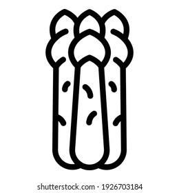 Asparagus bunch icon. Outline asparagus bunch vector icon for web design isolated on white background