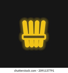 Asparagus Bunch yellow glowing neon icon