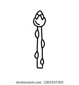 Asparagus doodle icon. Hand drawn black sketch. Vector Illustration.
