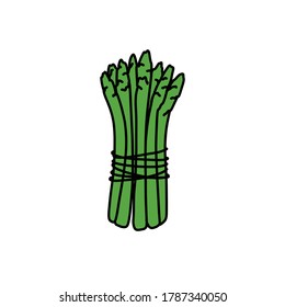 icono del doodle asparagus, ilustración del vector