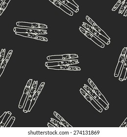 asparagus doodle seamless pattern background