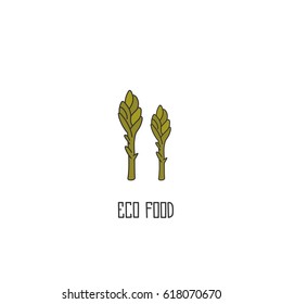 Asparagus hand drawn vector illustration.