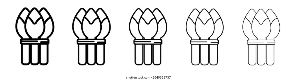 ícone de espargos simples plano esboço logotipo