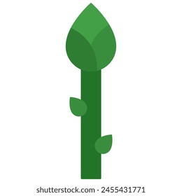 Icono de espárrago con estilo plano