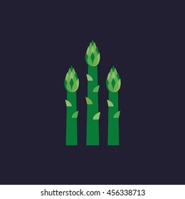 asparagus icon in flat style