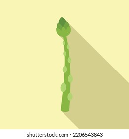 Asparagus icon flat vector. Plant bunch. Spring food