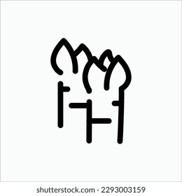 asparagus icon, isolated icon in light background, perfect for website, blog, logo, graphic design, social media, UI, mobile app