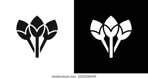 asparagus icon logo set vector