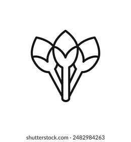 asparagus icon logo sign vector outline
