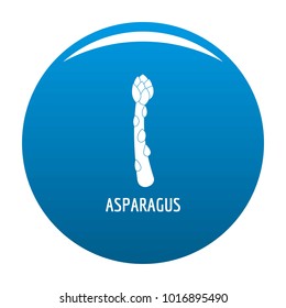 Asparagus icon vector blue circle isolated on white background 