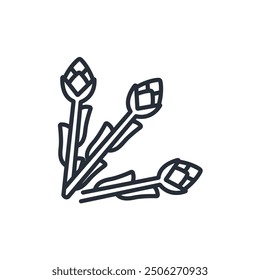 Asparagus icon. vector.Editable stroke.linear style sign for use web design,logo.Symbol illustration.