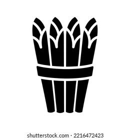 Asparagus isolated vector glyph icon. Vegetable sign. Graph symbol for food and drinks web site, apps design, mobile apps and print media, logo, UI