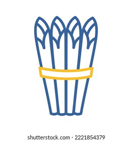 Icono de vector aislado de espárragos. Señal de verduras. Símbolo gráfico del sitio web de comida y bebida, diseño de aplicaciones, aplicaciones móviles y medios impresos, logotipo, interfaz de usuario