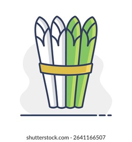 Asparagus isolated vector icon. Vegetable sign. Graph symbol for food and drinks web site, apps design, mobile apps and print media, logo, UI